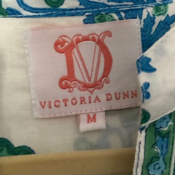 Victoria Dunn Blue and Green Floral Dress - Picture 3 of 3